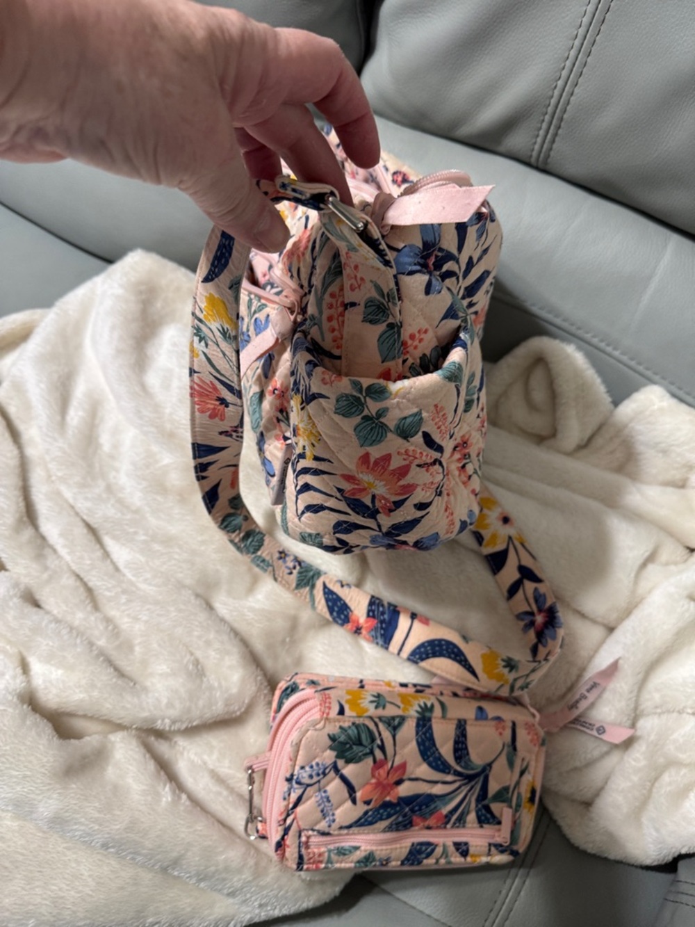 Vera Bradley floral Quilted Crossbody and Wallet Set - Pink Floral - Picture 10 of 10
